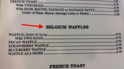 Typo spotted on a restaurant menu