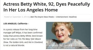 Betty White Dyes Dies